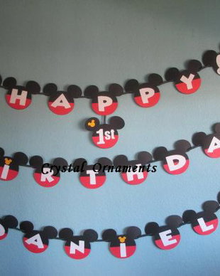Ghirlanda/Banner decorativ Mickey
