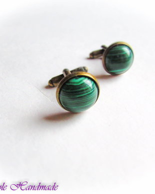Butoni camasa barbati Malachite