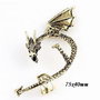 4949 - (1buc) Baza cercel catusa, ear cuff, dragon, bronz