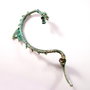 4952 - (1buc) Baza cercel catusa, ear cuff, dragon, bronz