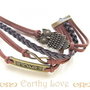 Bratara piele/bronz EARHTY LOVE