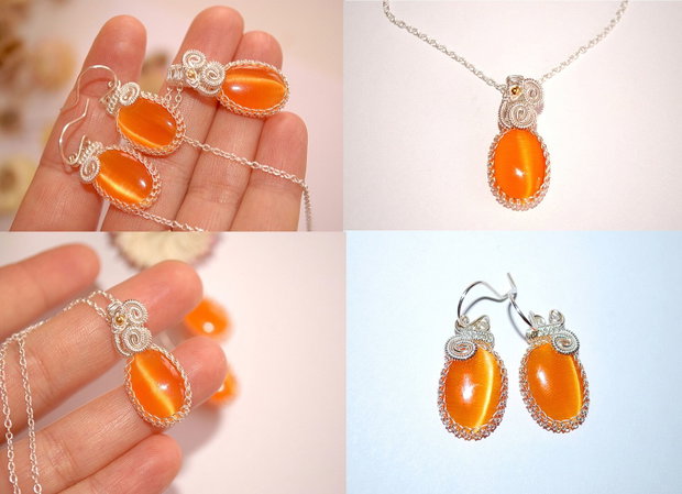 Set " Flooting Orange "