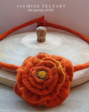 Colier "Orange Flower"