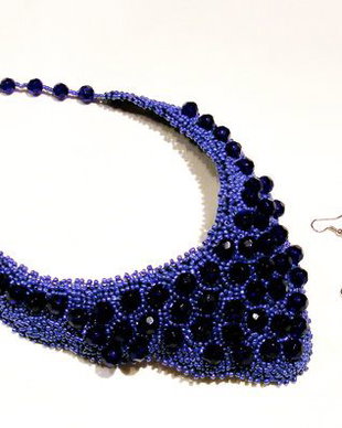 Set "cristale pe albastru iris"