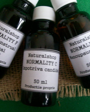 NORMALITY F pentru un flux menstrual normal /C- impotriva candidozei vaginale/M -menopauza usoara
