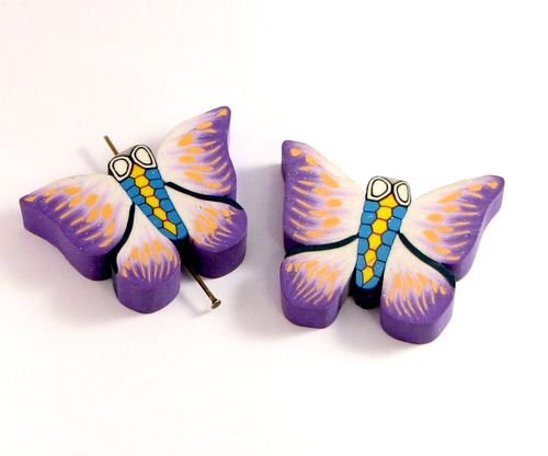 5052 - (1buc) Margele / pandantiv fimo, fluture