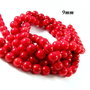 5065 - (10buc) Margele coral rosu, sfere 9mm