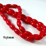 5068 - (10buc) Margele coral rosu, bob de orez 9x6mm