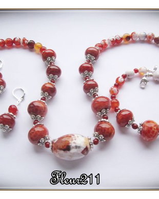 SET - AGATE CRABFIRE SI CARNEOL