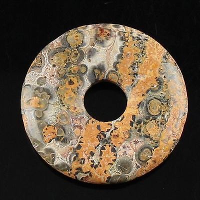 5081 - Pandantiv donut leopard skin jasper 40x6mm