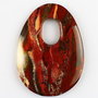 5086 - Pandantiv poppy jasper 71x51x7mm