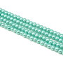 Perle de sticla azurii, sfere 4 mm - 10 buc  (cod 2-17)