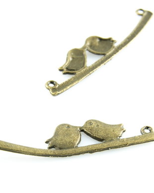 S284 Conector bronz crenguta cu pasarele 52x13mm