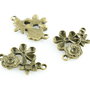 S970 Conector flori finisaj bronz 27x19mm
