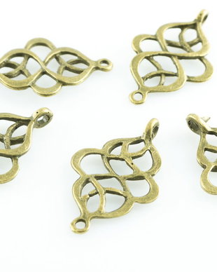 S966 Conector finisaj bronz 27x18mm