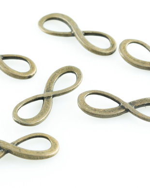 S807 Conector infinit bronz 23x8mm