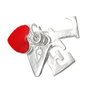 Set 4 charmuri placate argint '' LOVE '' 13x8mm (SPLAK 69)