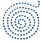 (50cm) Lant argintiu cu strasuri rhinestone 2x2mm (SALAK 027)