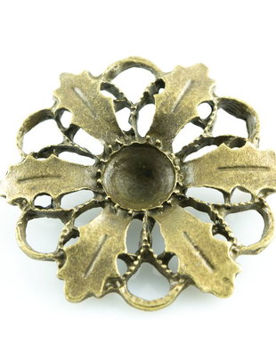 I127 Charms/Conector/Pandant bronz floare 40mm