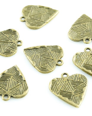 S079 Charms bronz 16x18mm inimioara