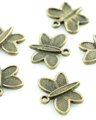 I029 Charms bronz fluturas 20x18mm