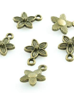 S350 Charms floare bronz 14x11mm