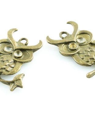 S1026 (2b) Charms bronz, bufnita, 23x19mm