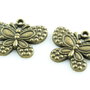 S1027 Charms bronz, fluture, 20x24mm