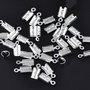(2buc) capat snur placat argint 11,5x5,5mm (SPLAK 064)