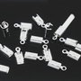 Capat snur argintat 10x4,5mm (2buc) SPLAK 071