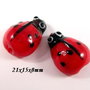 5002 - (4buc) Margele de lampa / lampwork, gargarita, rosu negru
