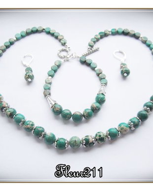 SET - REGALITE VERDE (JASP IMPERIAL) - RETINUT