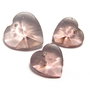 Pandantiv din sticla, inimioara fumurie, 14x8 mm