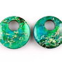 5111 - SET, minipandantive / charms, sediment marin, verde