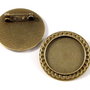5120 - (1buc) Baza brosa, rotunda, platou cabochon