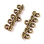 5123 - (2buc) Conector / link, multisir, bronz
