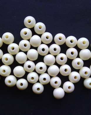 LMA605 - margele (10 buc) acrilice crem