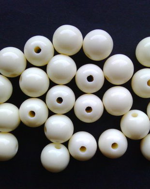 LMA808 - margele (10 buc) acrilice crem 8 mm