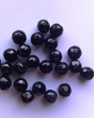 LPP634 - agate negre fatetate 6 mm