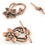 P353 Inchizatori floare toggle cupru 30x20mm