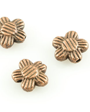 P396 Distantier floare cupru antichizat 8mm