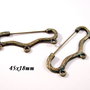 5125 - (1buc) Baza brosa, bronz, patina de oxidare / verdigris