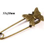 5129 - (1buc) Baza brosa, bronz, fluture