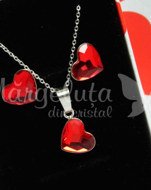 Set Swarovski - Red Heart