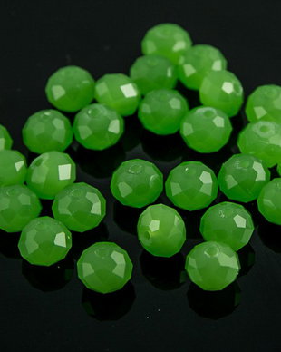 C1107 Cristale nuanta verde mat, rondele, 6x8mm