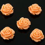 Q943 Trandafir rasina cabochon piersica 15x6mm
