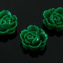 Q885 Trandafir rasina cabochon verde 22x19x6mm