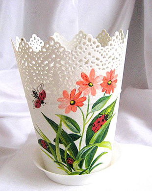 ghiveci flori decorat 23709
