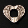 5145 # Pandantiv, zamac argintat, inima, 35x38mm