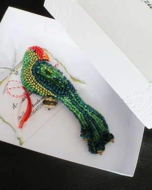 Martisor / Brosa Papagalul Amorez
